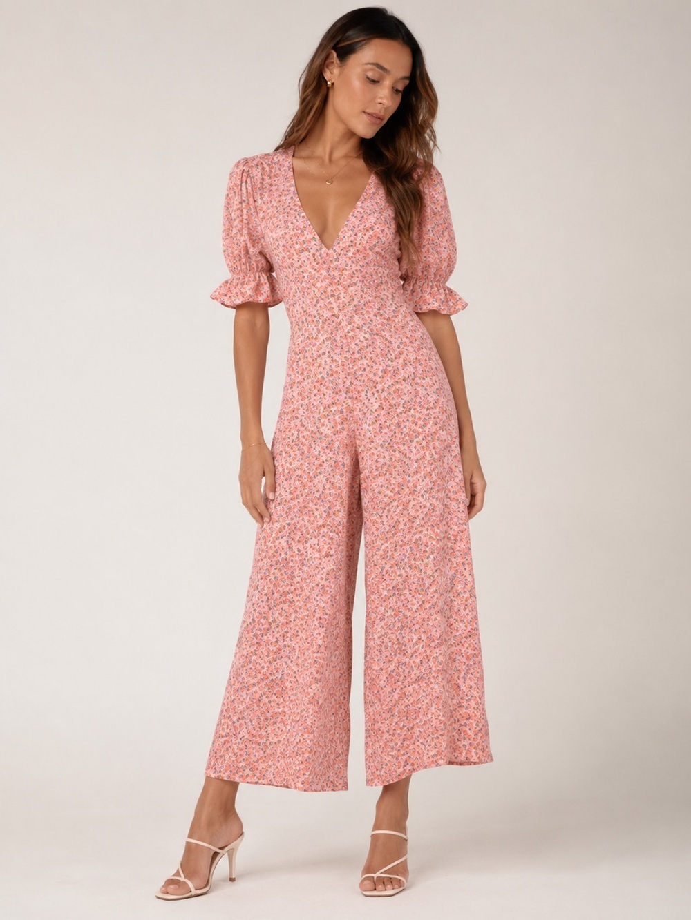 Faithfull The Brand Anka Floral Puff Sleeve Jumpsuit 4